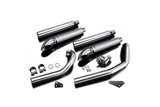 Full Exhaust System For Yamaha Xvs650 Dragstar 97-03 2-2 550mm Custom Silencer Turn Out