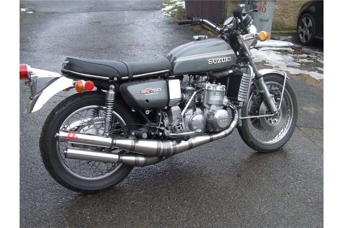 Komplette Auspuffanlage Jl Exhausts Integraler Stil Aus Flussstahl Suzuki Gt750