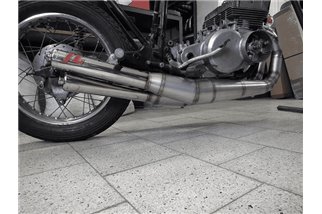 Système Complet D'Échappement Jl Exhausts Style Intégral En Acier Inoxydable Poli Suzuki Gt550