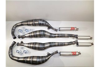 Mufflers d'expansion d'expansion Jim Lomas Suzuki RG 500 1985 1989 Silencieux Inox