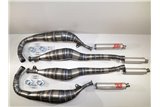 Mufflers d'expansion d'expansion Jim Lomas Suzuki RG 500 1985 1989 Silencieux Inox