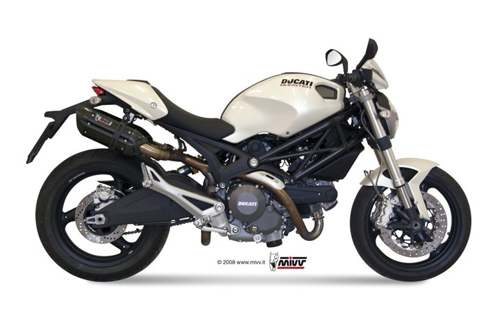 Silencers Exhaust Mivv Suono Black Black Stainless Steel Ducati Monster 696 2008 - 2014