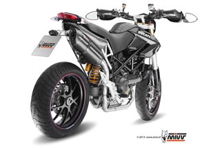 Schalldämpfer Escape Mivv Suono Schwarz Schwarz Edelstahl Ducati Hypermotard 1100 2007 - 2009