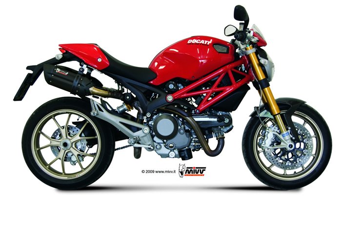 Schalldämpfers Escape Mivv Suono Schwarz Schwarz Edelstahl Ducati Monster 795 2012 - 2014