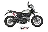 Schalldämpfer Escape Mivv Delta Race Schwarz Schwarz Edelstahl Ducati Scrambler 800 2015 - 2020