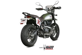 Schalldämpfer Escape Mivv Delta Race Schwarz Schwarz Edelstahl Ducati Scrambler 800 2015 - 2020