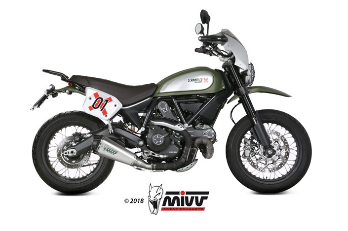 Schalldämpfer Escape Mivv Delta Race Edelstahl Ducati Scrambler 800 2015 - 2020