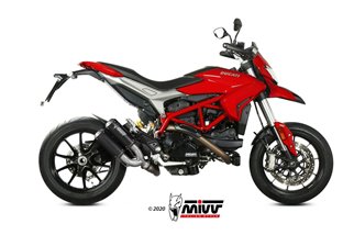 Schalldämpfers Escape Mivv Mk3 Schwarz Schwarz Edelstahl Ducati Hypermotard 939 2016 - 2018