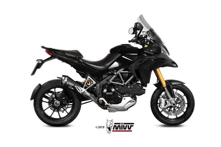 Schalldämpfer Escape Mivv Delta Race Schwarz Schwarz Edelstahl Ducati Multistrada 1200 2010 - 2014