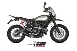 Schalldämpfer Escape Mivv Gp Pro Schwarz Schwarz Edelstahl Ducati Scrambler 800 2015 - 2020