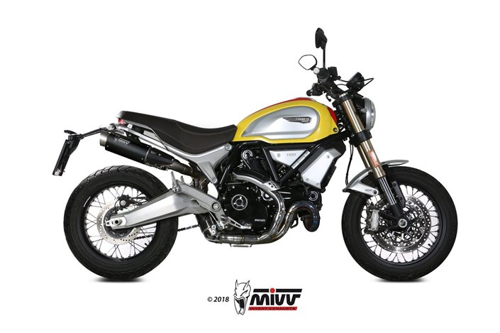 Schalldämpfers Escape Mivv Gp Pro Schwarz Schwarz Edelstahl Ducati Scrambler 1100 2018 - 2020