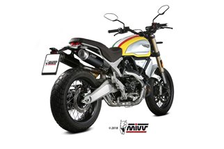 Silencers Exhaust Mivv Gp Pro Black Black Stainless Steel Ducati Scrambler 1100 2018 - 2020