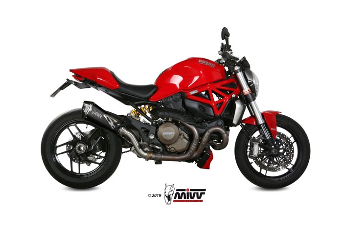 Schalldämpfer Escape Mivv Delta Race Schwarz Schwarz Edelstahl Ducati Monster 1200 S 2014 - 2016