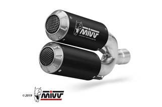 Terminali Scarico Mivv Mk3 Black Inox Nero Ducati Monster 1200 S 2014 - 2016