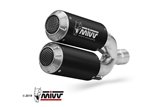 Terminali Scarico Mivv Mk3 Black Inox Nero Ducati Monster 1200 S 2014 - 2016