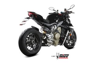 Terminali Scarico Mivv X-M1 Black Inox Nero Ducati Streetfighter V4 2020 - 2022