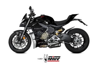 Terminali Scarico Mivv X-M1 Black Inox Nero Ducati Streetfighter V4 2020 - 2022