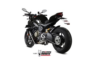 Terminali Scarico Mivv X-M1 Black Inox Nero Ducati Streetfighter V4 2020 - 2022