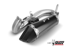 Silencieux Echappement Mivv Delta Race Noir Noir Inox Ducati Panigale V2 2020 - 2022