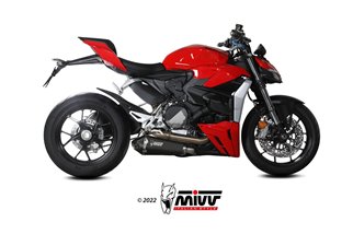 Silencieux Echappement Mivv Delta Race Noir Noir Inox Ducati Streetfighter V2 2022 -2022