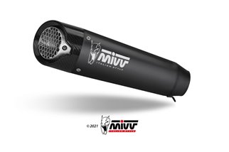 Silencer Exhaust Mivv X-M5 Black Black Stainless Steel Ducati Monster 937 Monster 937 + 2021 - 2022