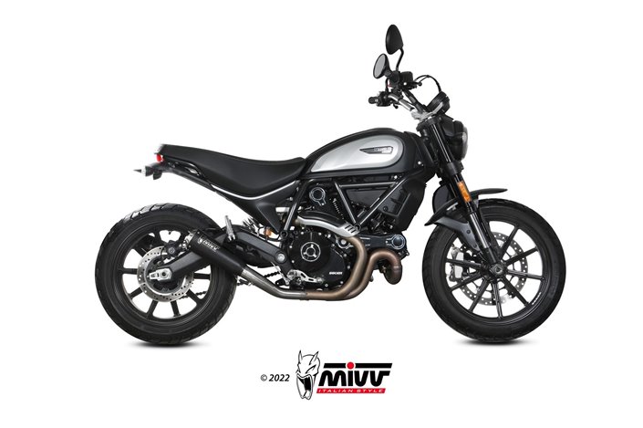 Terminale Scarico Mivv X-M1 Black Inox Nero Ducati Scrambler 800 Icon Icon Dark 2021 - 2022