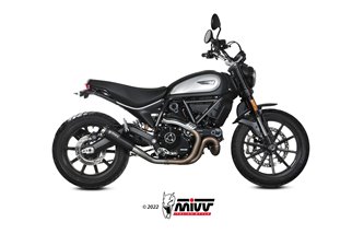 Silencieux Echappement Mivv X-M1 Noir Noir Inox Ducati Scrambler 800 Icon Icon Dark 2021 - 2022