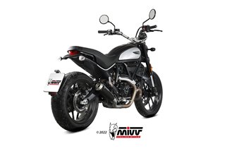 Silencieux Echappement Mivv X-M1 Noir Noir Inox Ducati Scrambler 800 Icon Icon Dark 2021 - 2022