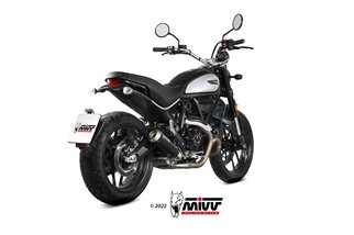 Schalldämpfer Escape Mivv X-M1 Schwarz Schwarz Edelstahl Ducati Scrambler 800 Icon Icon Dark 2021 - 2022