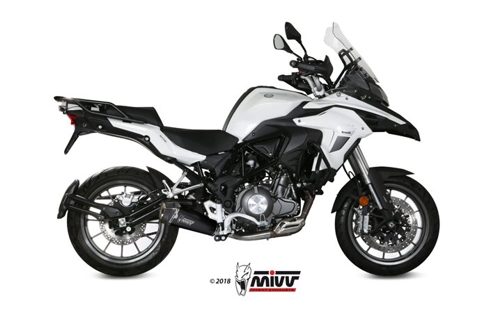 Silencieux Echappement Mivv Delta Race Noir Noir Inox Benelli Trk 502 2017- 2022