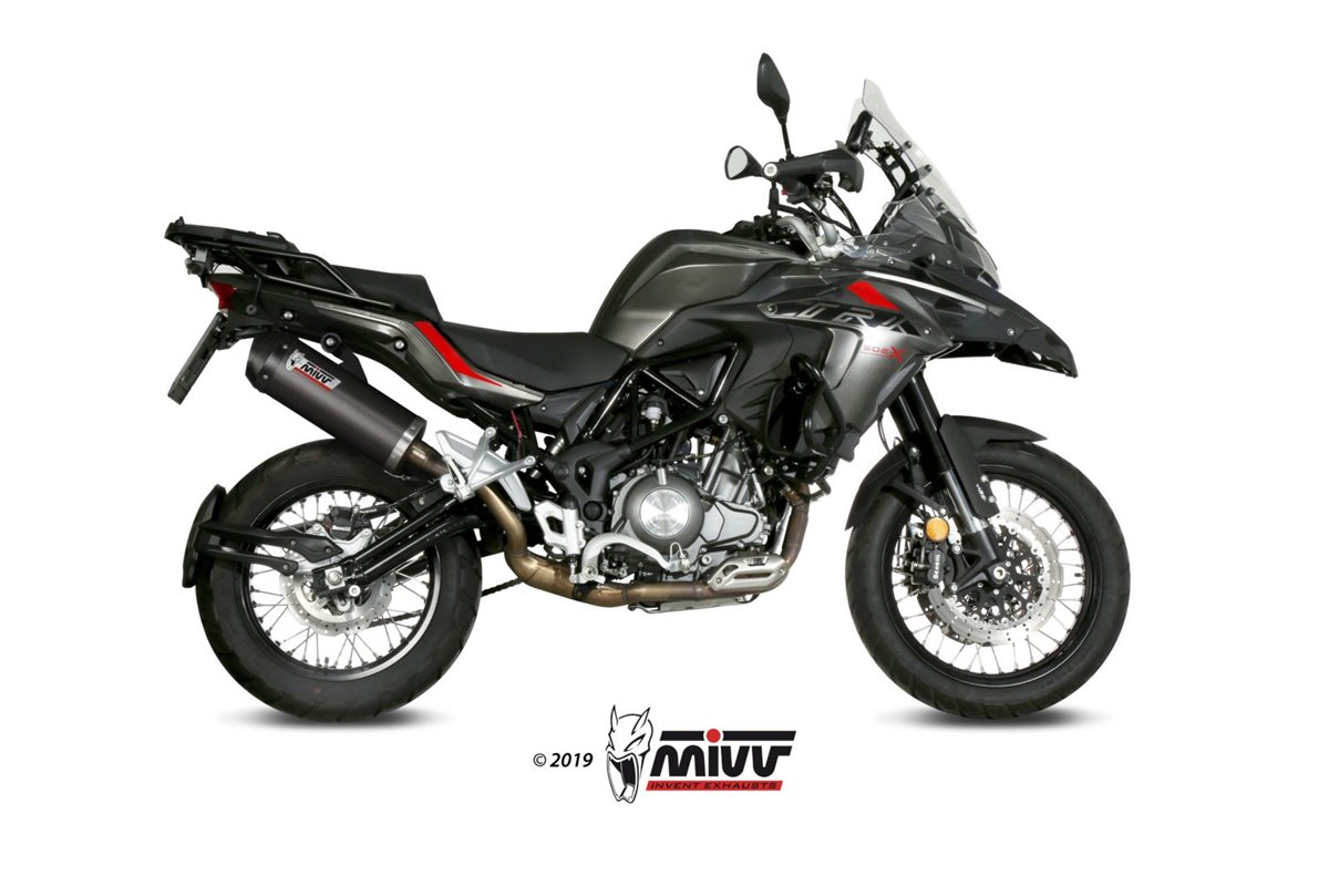 Silencieux Echappement Mivv Ovale Carbone Avec Coupelle Carbone Benelli Trk 502 X 2018 - 2022