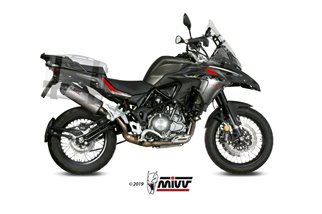 Silencieux Echappement Mivv Oval Titane Avec Coupelle Carbone Benelli Trk 502 X 2018 - 2022