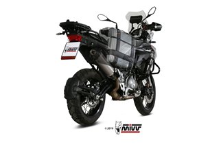 Silencieux Echappement Mivv Oval Titane Avec Coupelle Carbone Benelli Trk 502 X 2018 - 2022