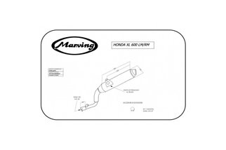 TERMINALE SCARICO SILENZATORE MARVING HONDA XL 600 LM/RM PD04 1986 1988