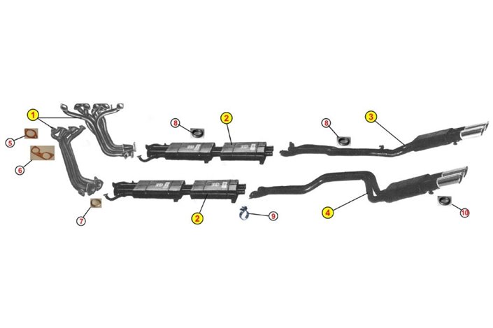 COLLETTORI SCARICO MANIFOLD ANSA FR 1381 OMOLOGATI FERRARI 365 GT4 2+2 1972 1976