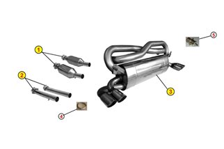 SPORT EXHAUST TERMINAL ANSA FR4320 FERRARI 348 TB-TS SPIDER