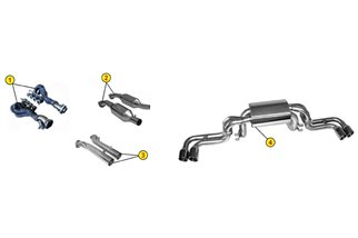 ANSA FR 4781 EXHAUST MANIFOLDS APPROVED FERRARI 360 MODENA SPIDER 1999 2005