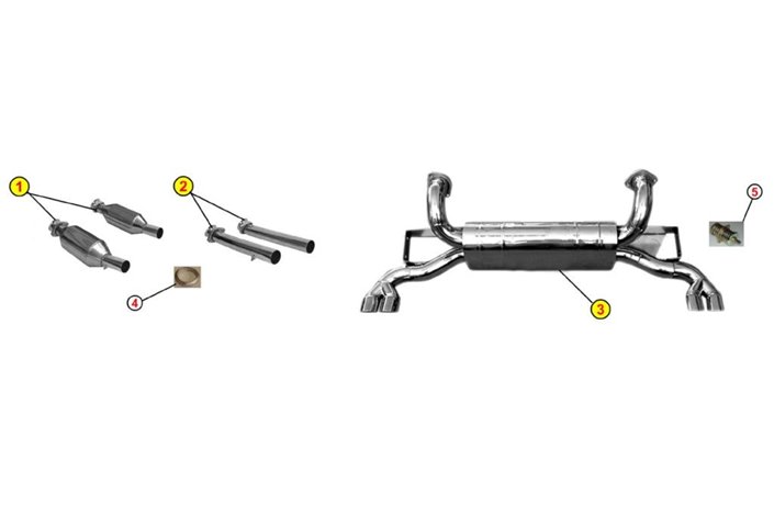 EXHAUST MANIFOLDS ANSA FR 4381 FERRARI MONDIAL TET CABRIO 1989 1994