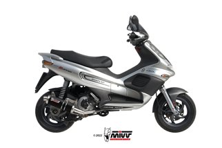 Schalldämpfer Escape Mivv Gp Schwarz Schwarz Edelstahl Gilera Runner 200 2003 - 2004