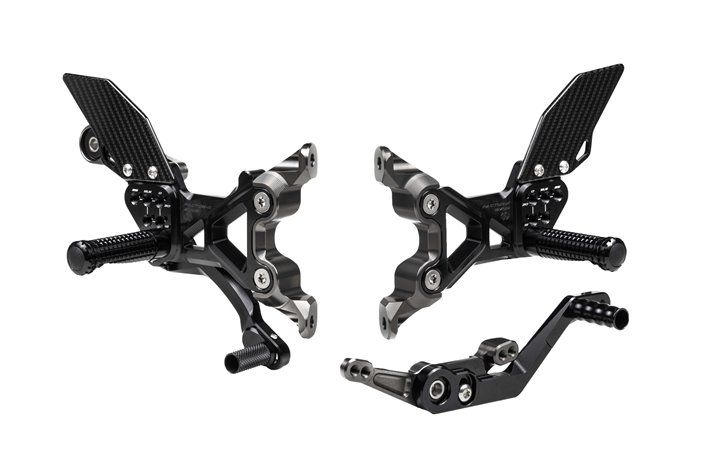 Système De Repose-Pieds Fxr Noir Gilles Tooling Bmw S 1000 Rr 2R99 2R99R 2019 - 2022