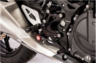 Kit pedane regolabili Fxr Nero Gilles Tooling Kawasaki Ninja 400 Ex400L 2022 -