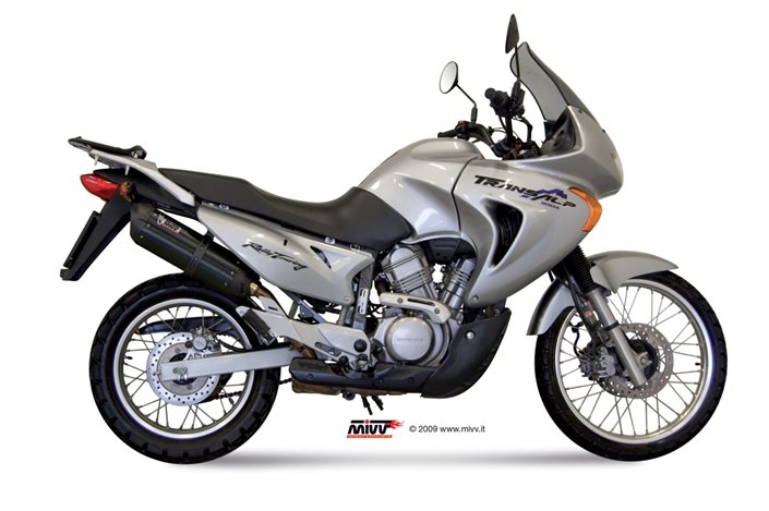 Silencieux Echappement Mivv Suono Noir Noir Inox Honda Xlv 650 Transalp 2000 - 2004