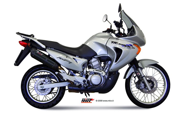 Silencieux Echappement Mivv Suono Noir Noir Inox Honda Xlv 650 Transalp 2005 - 2007