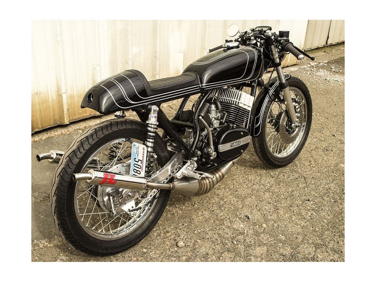 Scarico Terminale JL Acciaio Dolce Yamaha Rd350 Cafe Racer