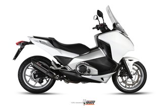 Schalldämpfer Escape Mivv Suono Schwarz Schwarz Edelstahl Honda Integra 700 2012 - 2013