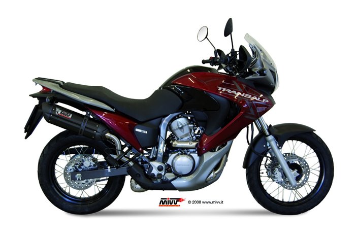 Silencieux Echappement Mivv Suono Noir Noir Inox Honda Xlv Transalp 700 2008 - 2013