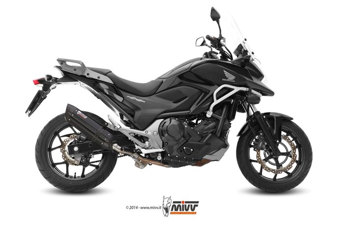 Silencieux Echappement Mivv Suono Noir Noir Inox Honda Nc 750 SX 2014 - 2015