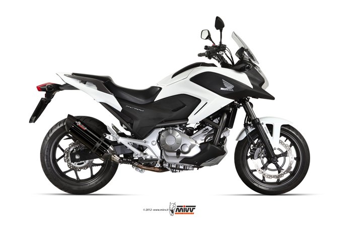 Silencieux Echappement Mivv Suono Noir Noir Inox Honda Nc 700 SX 2012 - 2014