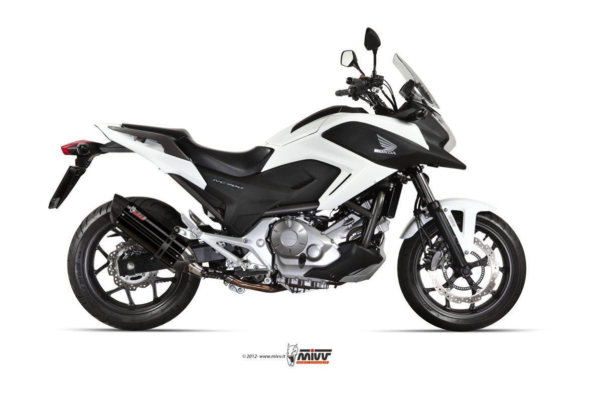 Schalldämpfer Escape Mivv Suono Schwarz Schwarz Edelstahl Honda Nc 700 SX 2012 - 2014