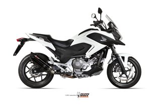 Schalldämpfer Escape Mivv Suono Schwarz Schwarz Edelstahl Honda Nc 700 SX 2012 - 2014